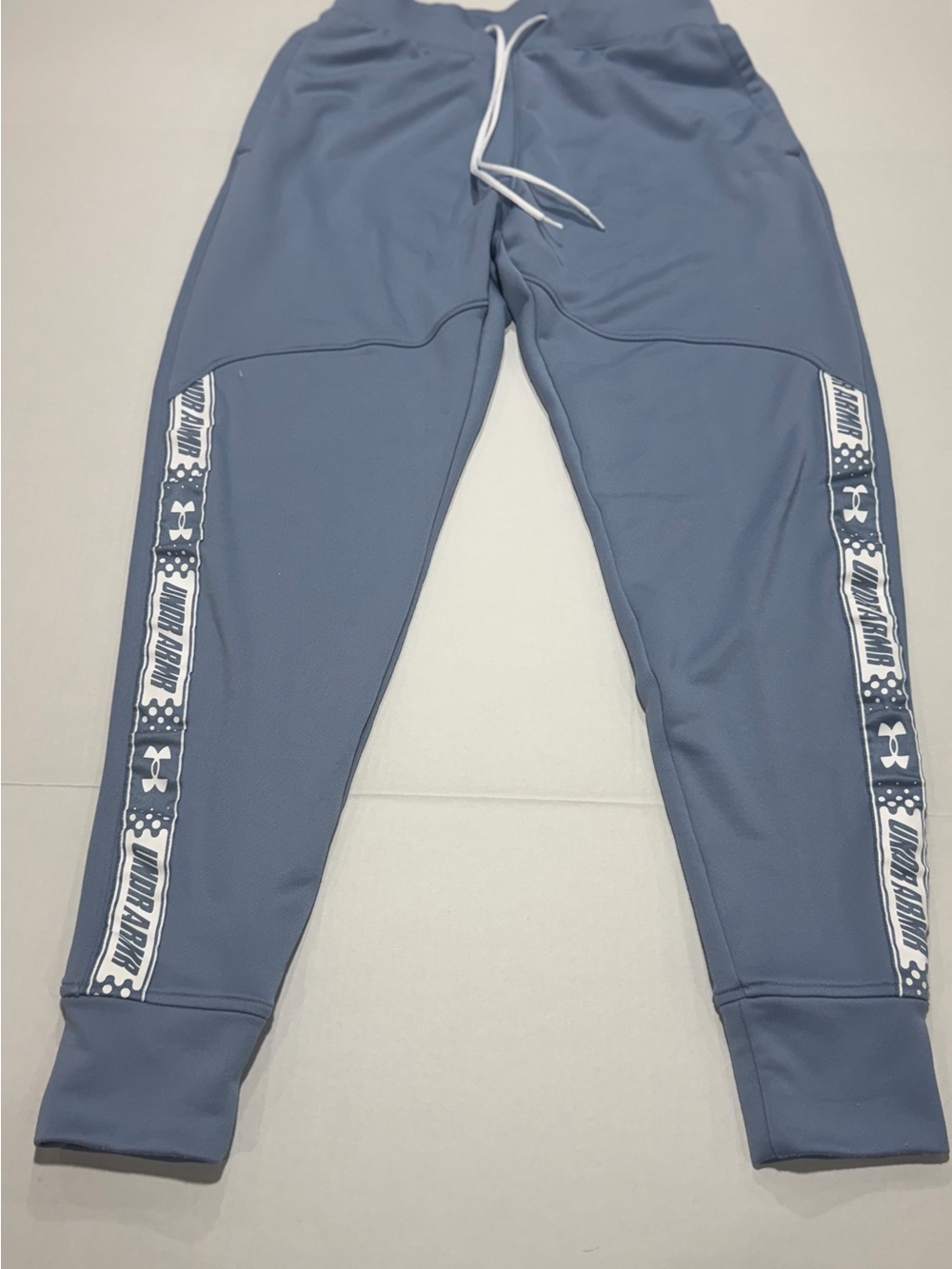 Under Armour Slate Blue Joggers with White Logo Tape